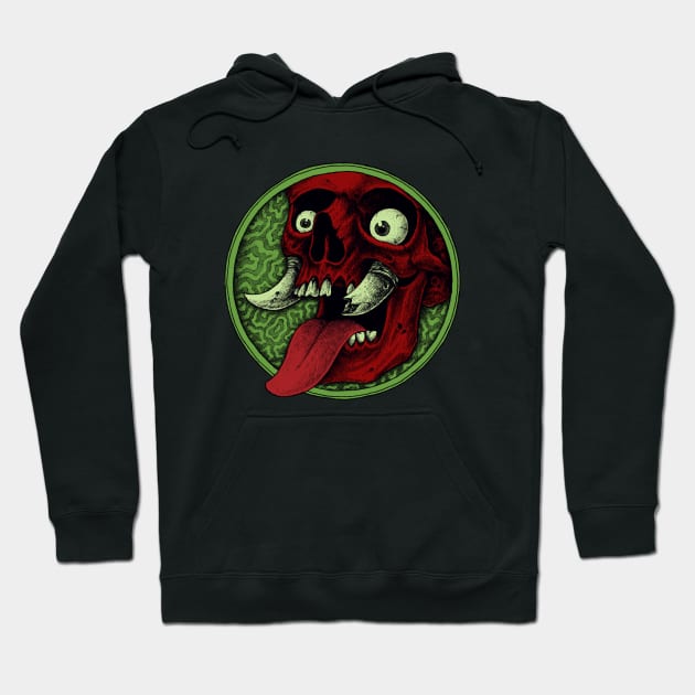 Head skull Hoodie by Inkmoist